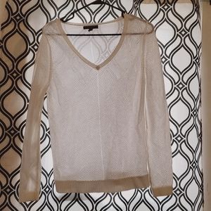 White v-neck sweater
